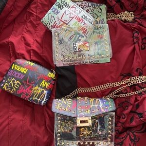 NEW fashion graffiti art crossbody purse bag